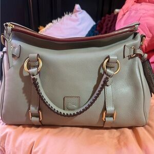 Dooney & Bourke light taupe Florentine satchel with the matching wallet ( rare)